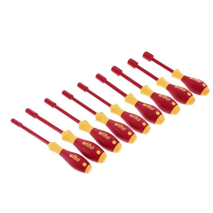 Wiha 32288 9-Piece Insulated SoftFinish Nut Driver Set, Inch