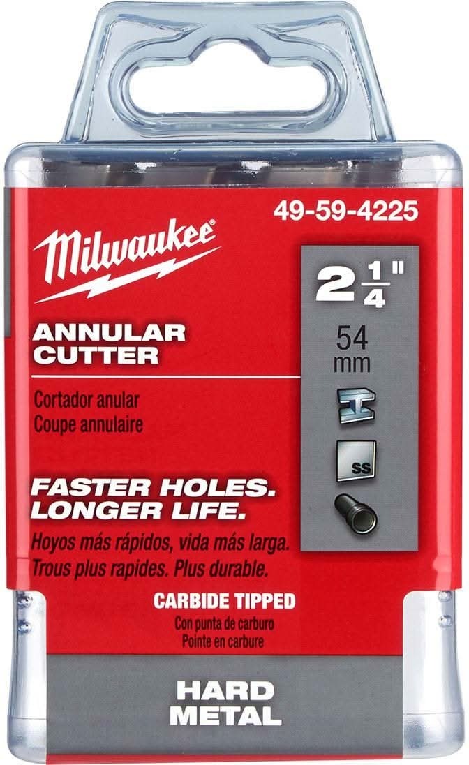 Milwaukee 49-59-4225 2-1/4-Inch TCT Annular Cutter 2-Inch Depth