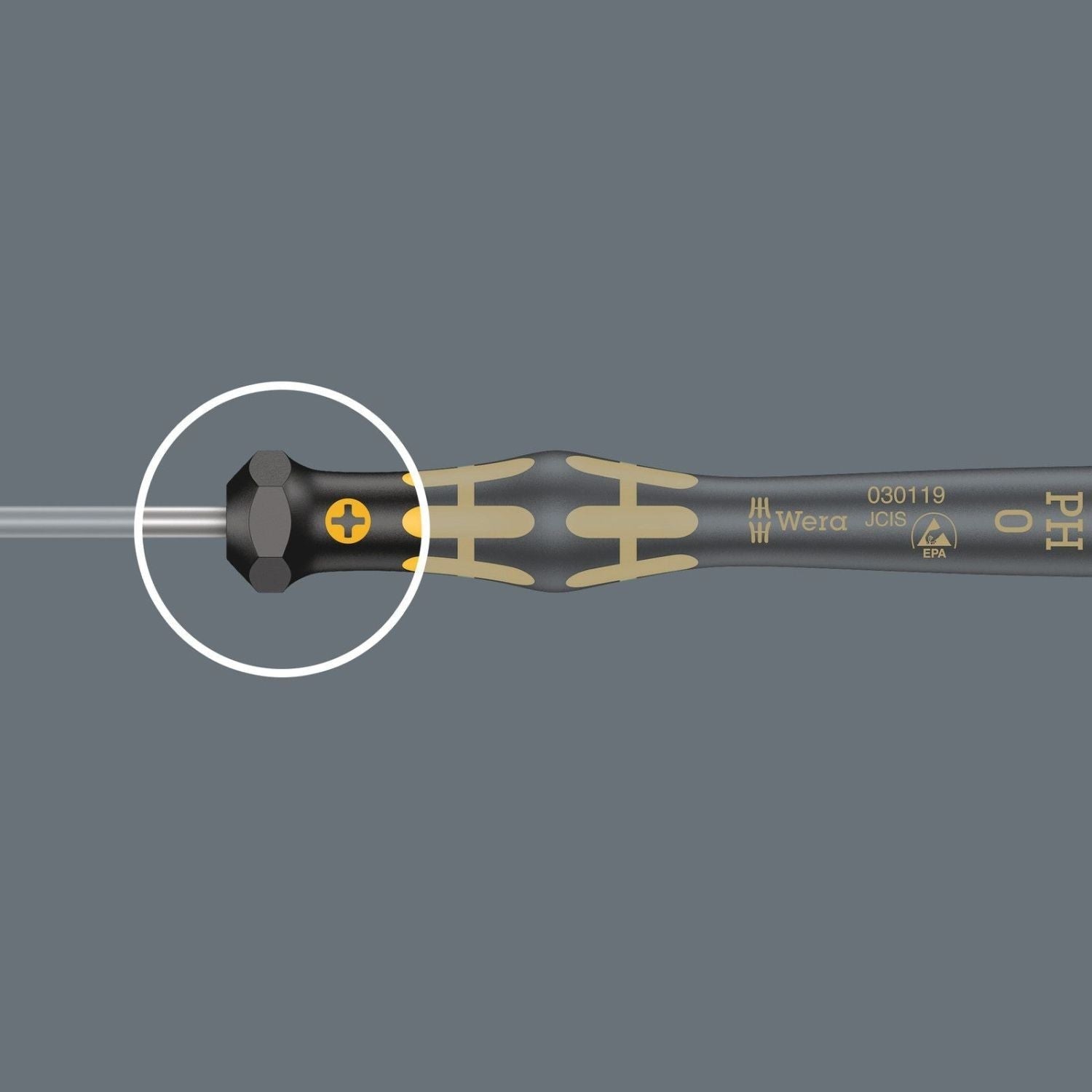 Wera 1572 Esd Kraftform Micro Screwdriver For Microstix Screws, Fx40-mm.