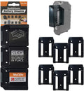 StealthMounts Battery Mounts for Stanley Fat Max, Black & Decker & Porter Cable 18V Black, 6-Pack