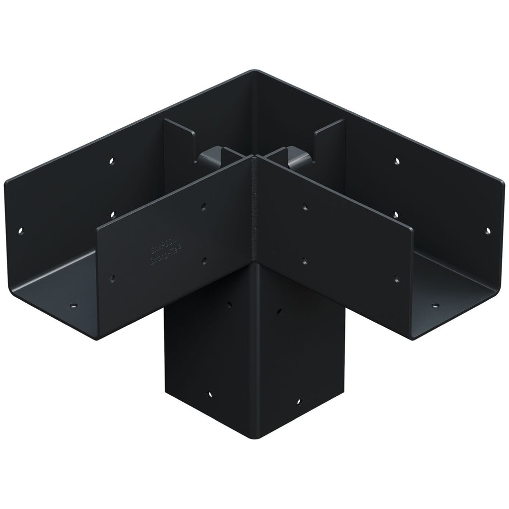Simpson Strong-Tie SAGE-C44-KT2 Outdoor Accents Sage System Black Powder-Coated Corner Connector for 4x4 with Screws, 2-Pack