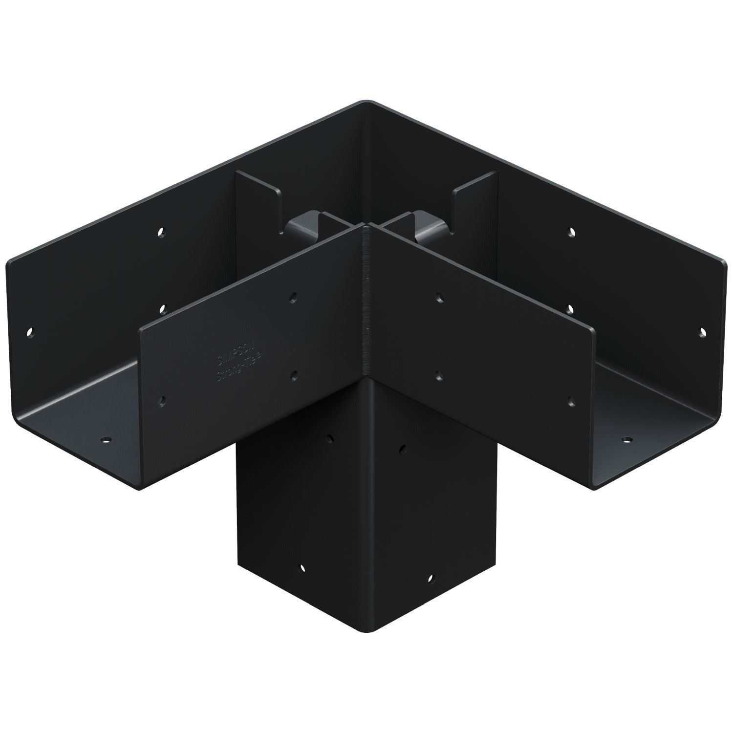 Simpson Strong-Tie SAGE-C44-KT2 Outdoor Accents Sage System Black Powder-Coated Corner Connector for 4x4 with Screws, 2-Pack