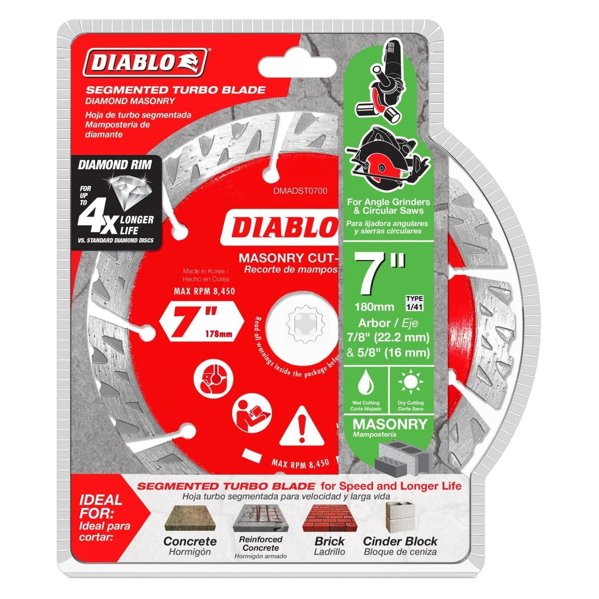 Diablo DMADST0700 7 Inch Diamond Segmented Cut-Off Discs for Masonry