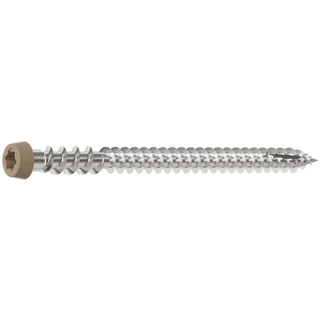 Simpson Strong-Tie DCU234C316TN02 Deck-Drive DCU COMPOSITE Screw, #10 x 2-3/4-in. T20, Type 316, Tan 02, 70-Pack