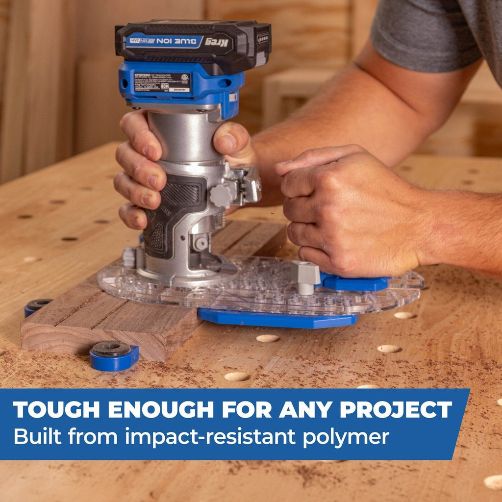 Kreg Trim Router Edge Guide Router Accessory for Dados, Grooves, and Circle Cuts (KRTBP150)