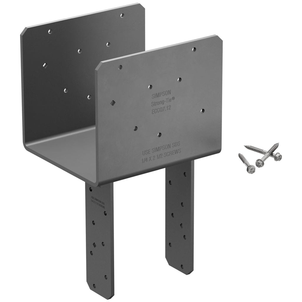 Simpson Strong-Tie ECCQ7.1-4SDS2.5 ECCQ End Column Cap for 7-in. Beam, 4x Post, with Strong-Drive SDS Screws