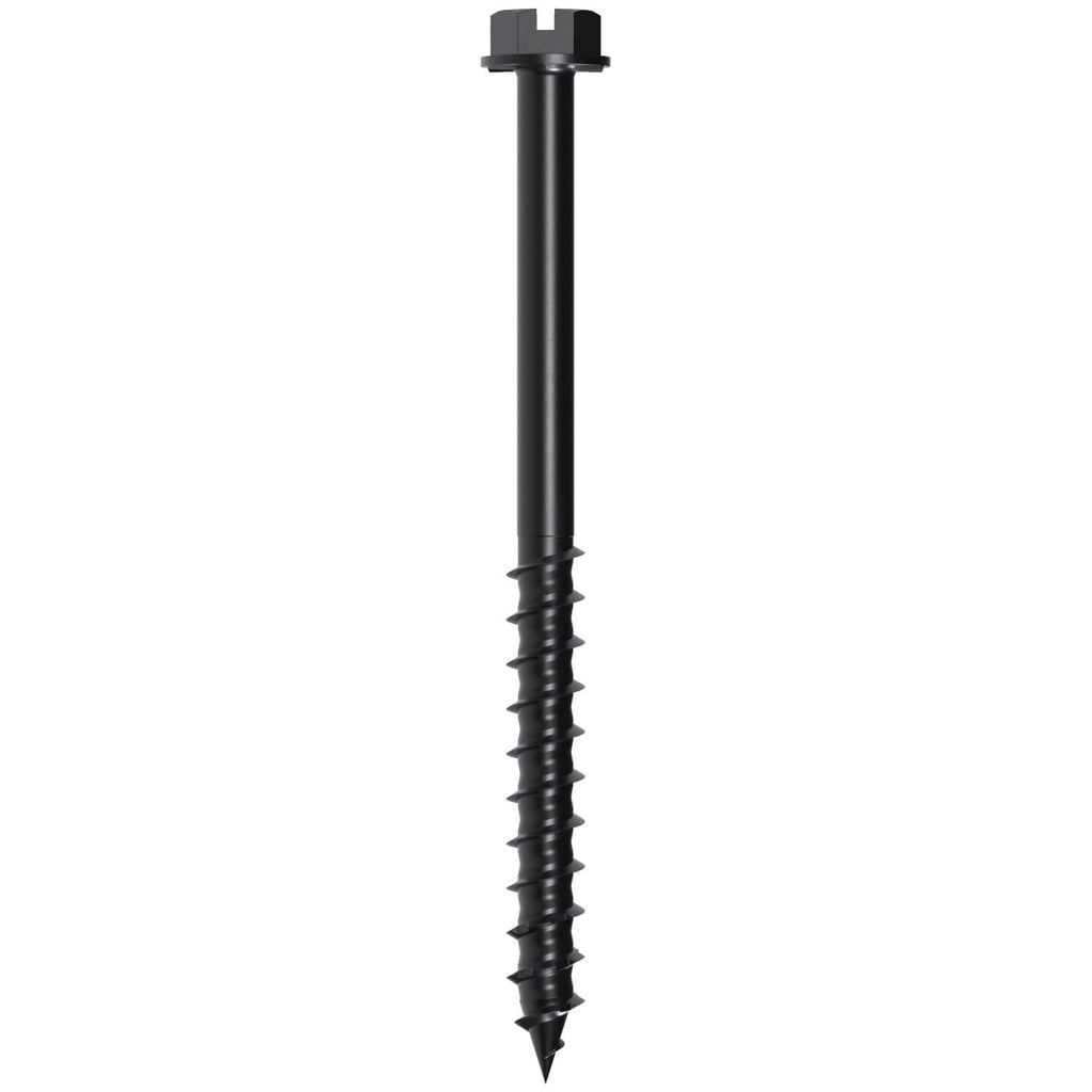 Simpson Strong-Tie TNTBL25314H Titen Turbo, 1/4-in. x 3-1/4-in. Hex-Head Concrete and Masonry Screw, Black, 100-Pack