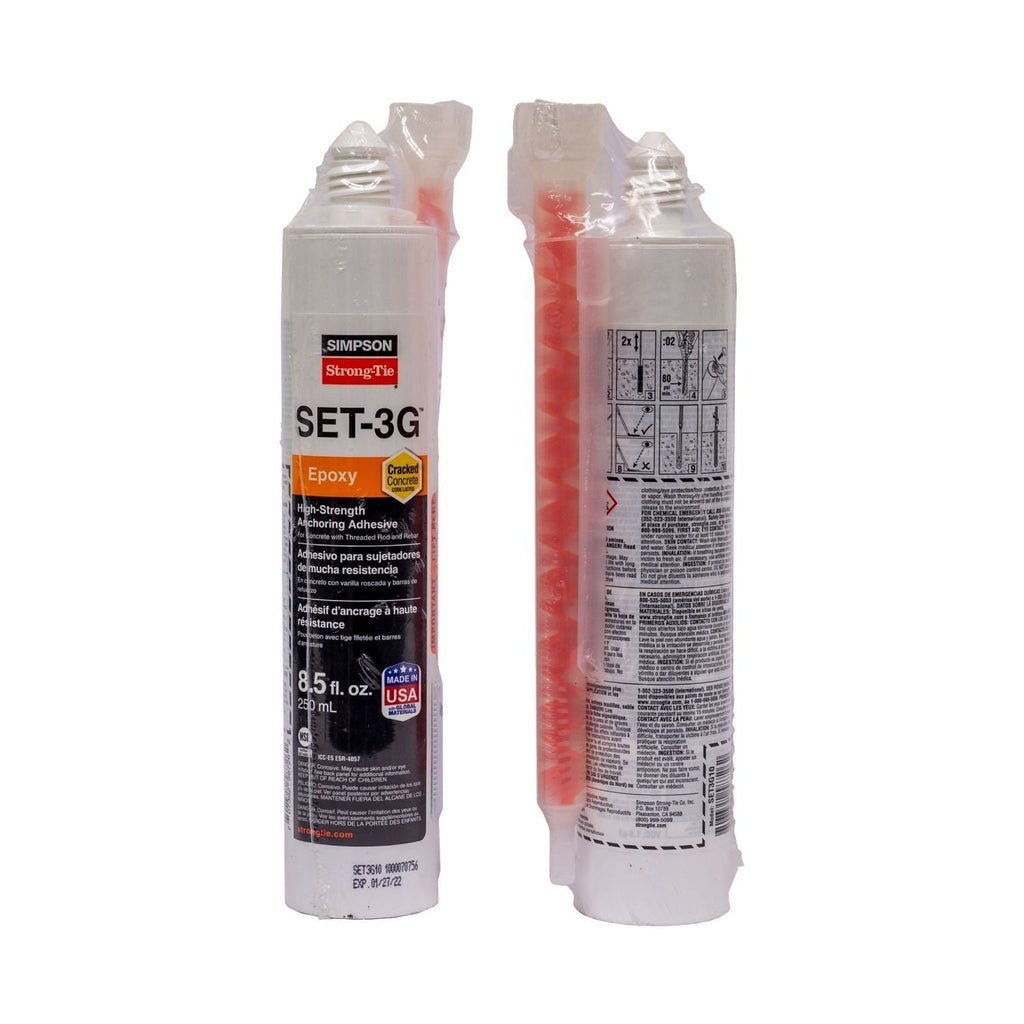Simpson Strong-Tie 8.5-oz. High-Strength Epoxy Adhesive w/ 1 Nozzle and Extension (SET3G10)