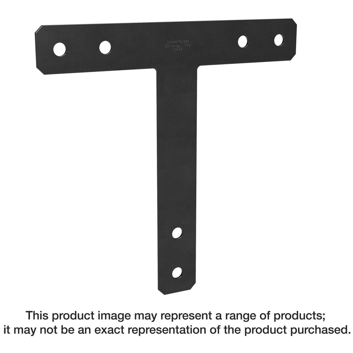 Simpson Strong-Tie 1616HTPC HTPC 16-in. x 16-in. 7-Gauge Black Powder-Coated Ornamental T Strap