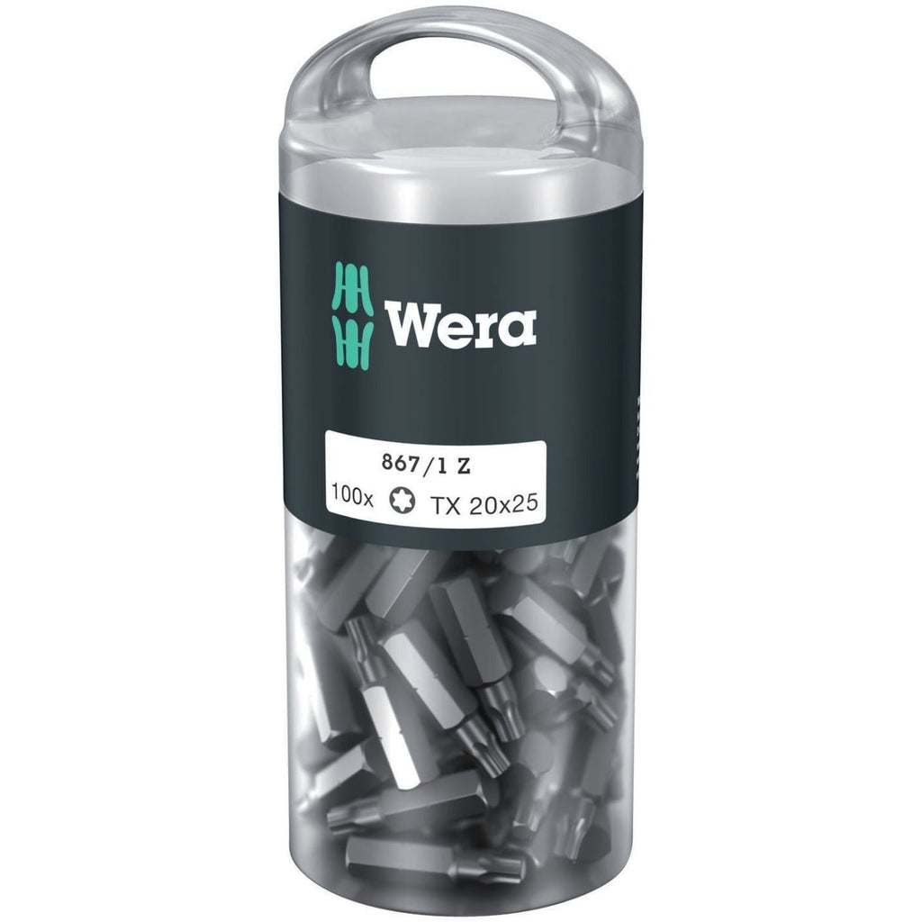 Wera 867/1 Torx Diy 100, Torx 20x25-mm., 100-Pieces