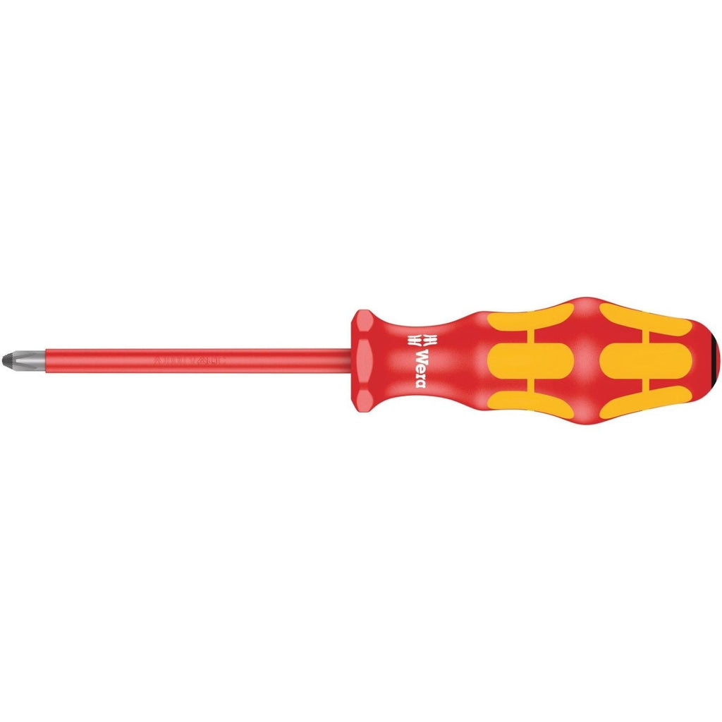 Wera 165 I Pz VDE Insulated Screwdriver For Pozidriv Screws, Pz 2x100-mm.