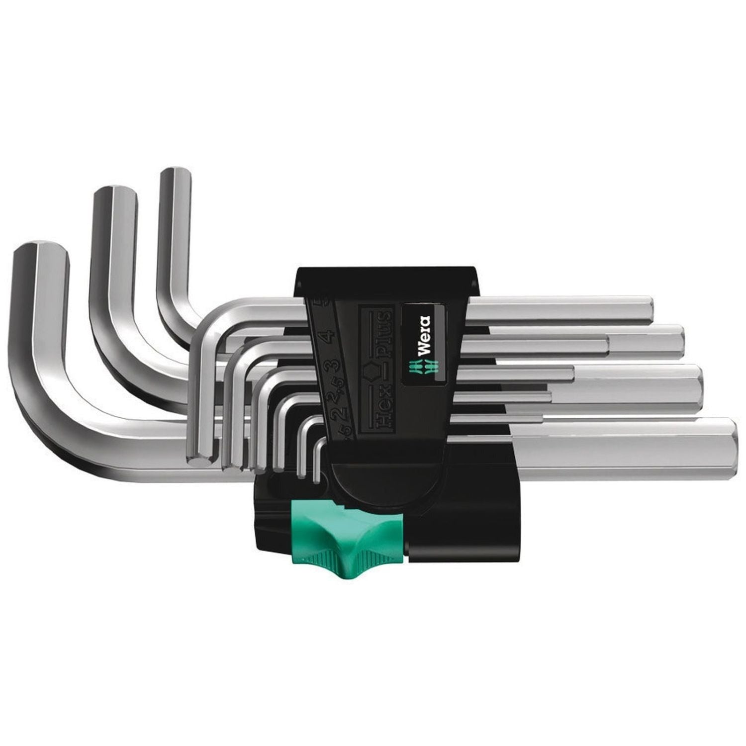 Wera 950/9 Hex-Plus 5 L-Key Set, Metric, Chrome-Plated, 9-Pieces