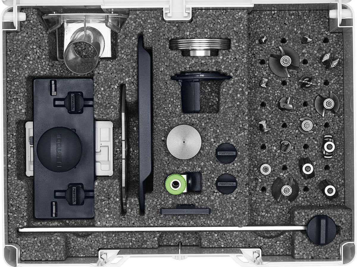 Festool 578047 ZS-OF 1010 I 17-Piece Imperial Router Accessory SYS3 Set
