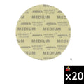 Mirka Abranet Yellow 9-in. Medium Abrasive Sanding Discs, 20-Pack for Walls and Ceilings (AY-223-M)