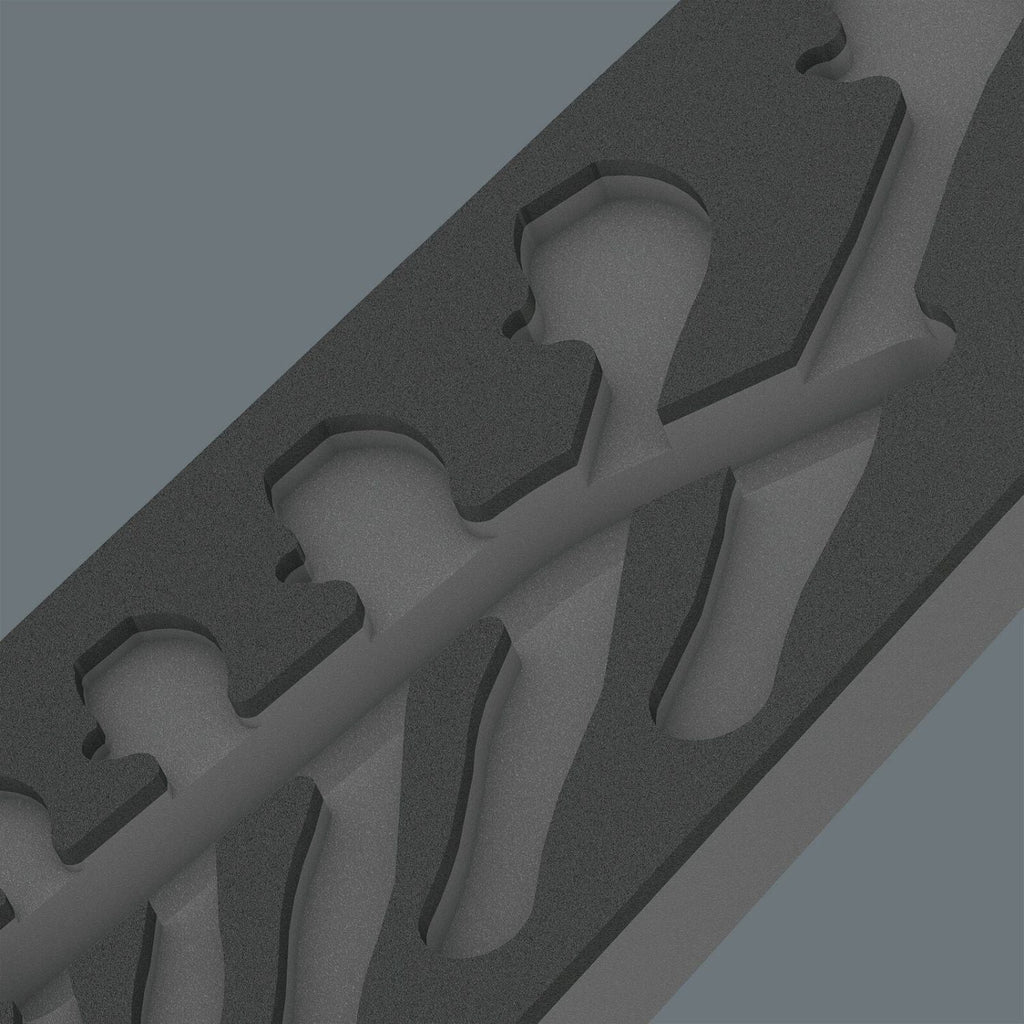 Wera 9832 Foam Insert 6004 Joker Set 1, Empty, 172x30x392-mm.