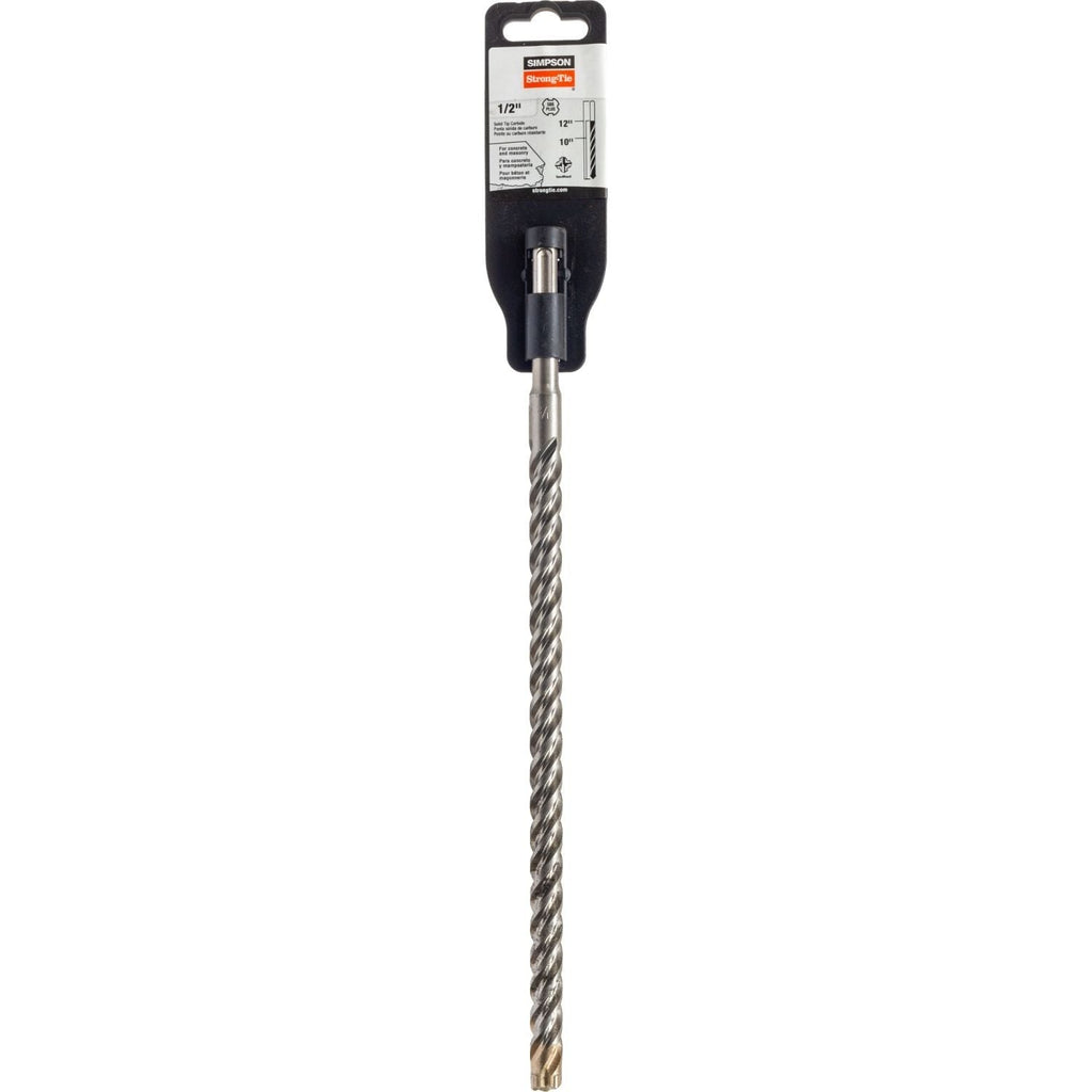 Simpson Strong-Tie MDPL05012S 1/2-in. x 12-1/4-in. SDS-plus Shank Solid-Tip Carbide Drill Bit