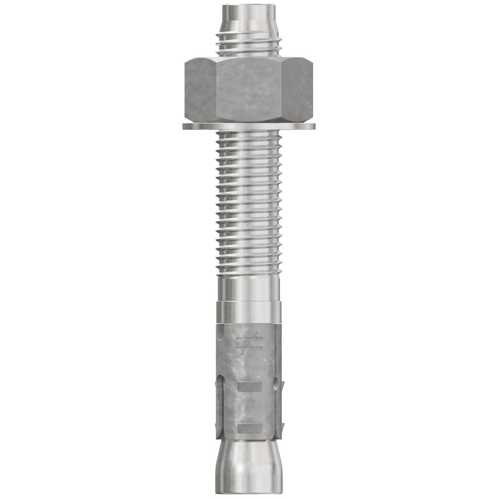 Simpson Strong-Tie STB2-75512S6F10 Strong-Bolt 2, 3/4-in. x 5-1/2-in. Type 316 Stainless-Steel Wedge Anchor, Fully Assembled, 10-Pack
