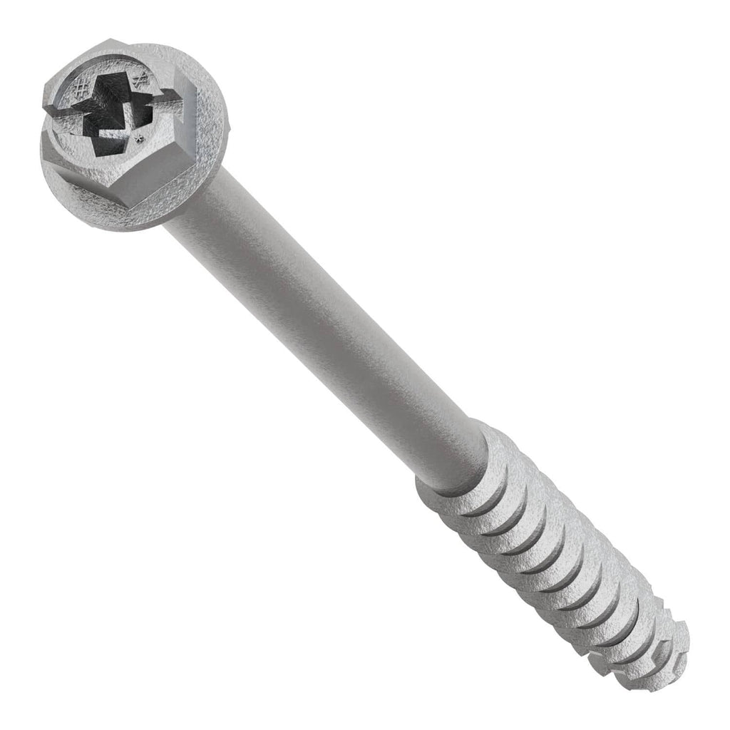 Simpson Strong-Tie TNTSS625334H Titen Turbo, 1/4-in. x 3-3/4-in. Type 316 Stainless-Steel Hex-Head Concrete and Masonry Screw, 50-Pack