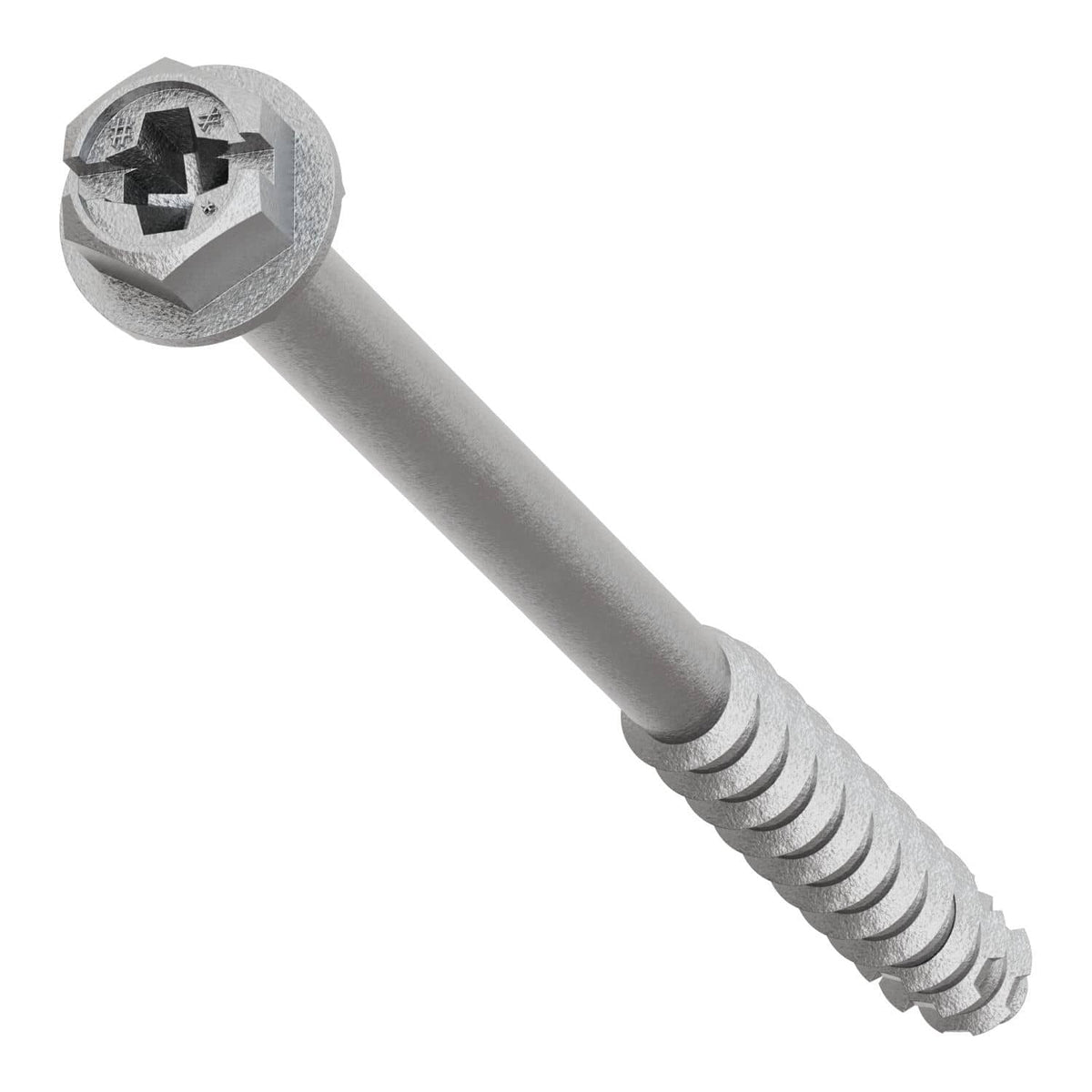 Simpson Strong-Tie TNTSS625334H Titen Turbo, 1/4-in. x 3-3/4-in. Type 316 Stainless-Steel Hex-Head Concrete and Masonry Screw, 50-Pack