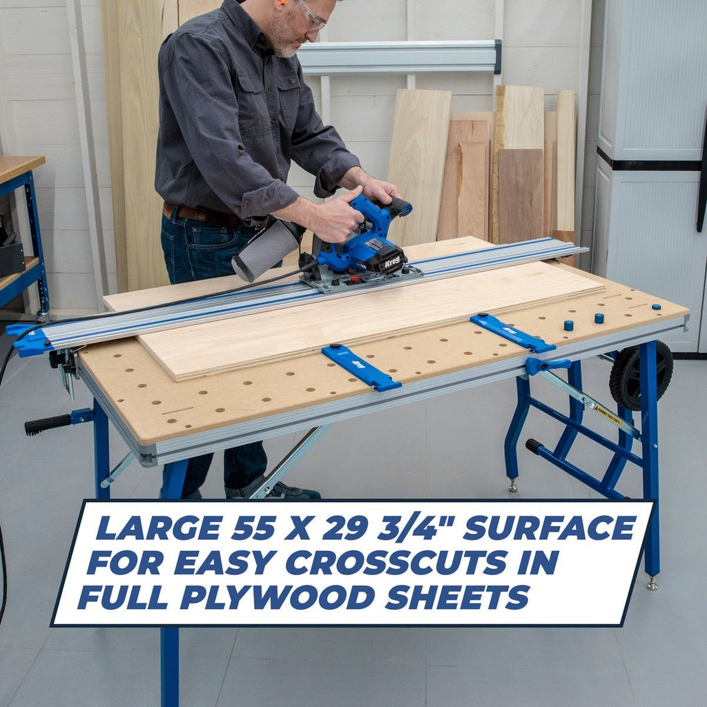 Kreg Adaptive Cutting System Project Table Kit with Folding Rolling Base (ACS1000)