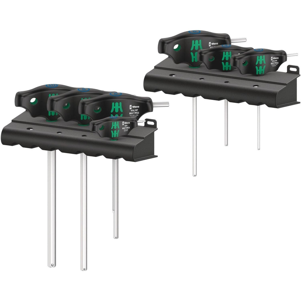 Wera 454/7 Hf Set 1 Screwdriver Set T-Handle Screwdrivers Hex-Plus With Holding Function, 7-Pieces