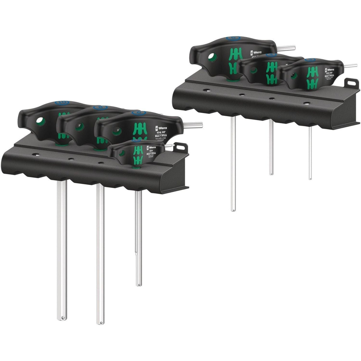 Wera 454/7 Hf Set 1 Screwdriver Set T-Handle Screwdrivers Hex-Plus With Holding Function, 7-Pieces