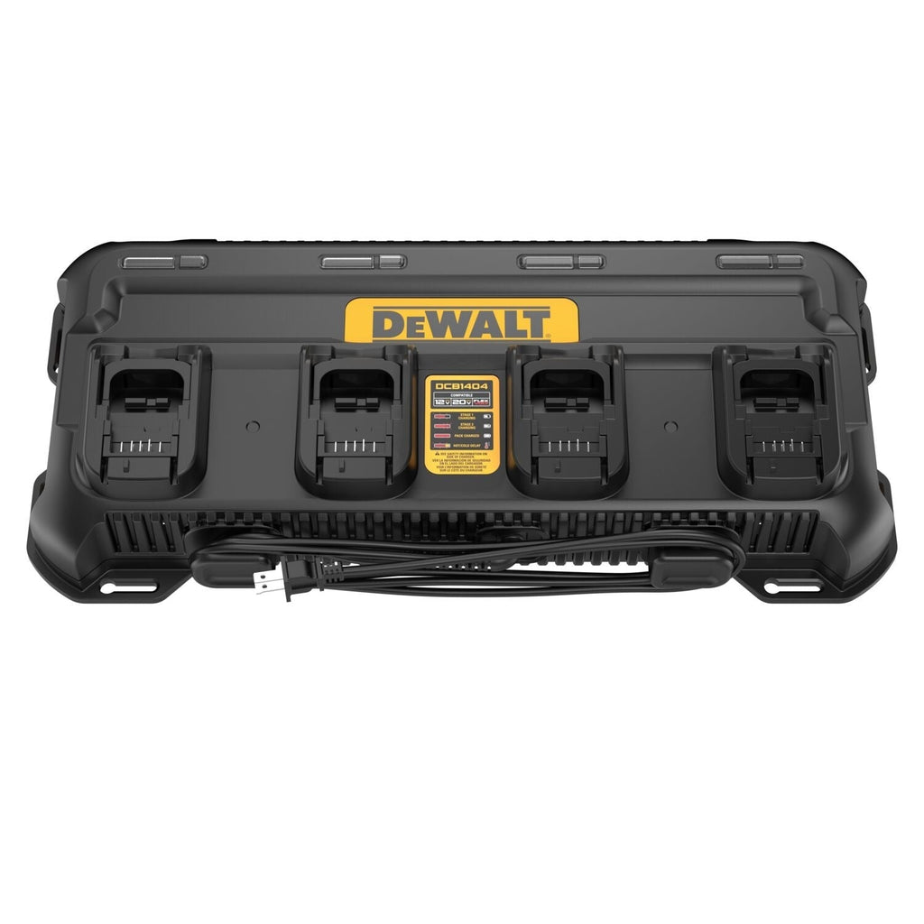 DeWALT DCB1404 4-Amp 4-Battery Simultaneous Multiport Battery Charger for 12V/20V/FlexVolt