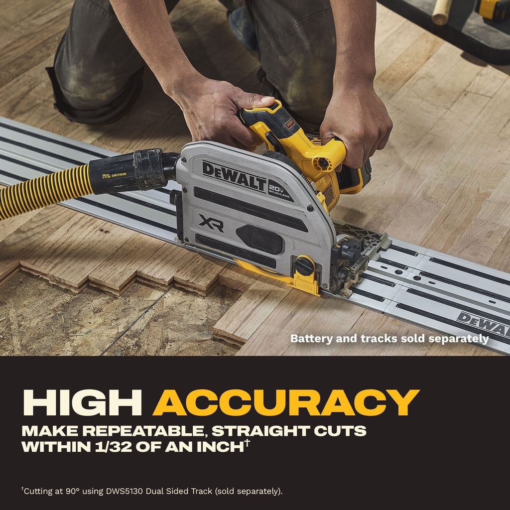 DEWALT 20V XR Cordless 6-1/2-in Track Saw, Tool-Only (DCS525B)