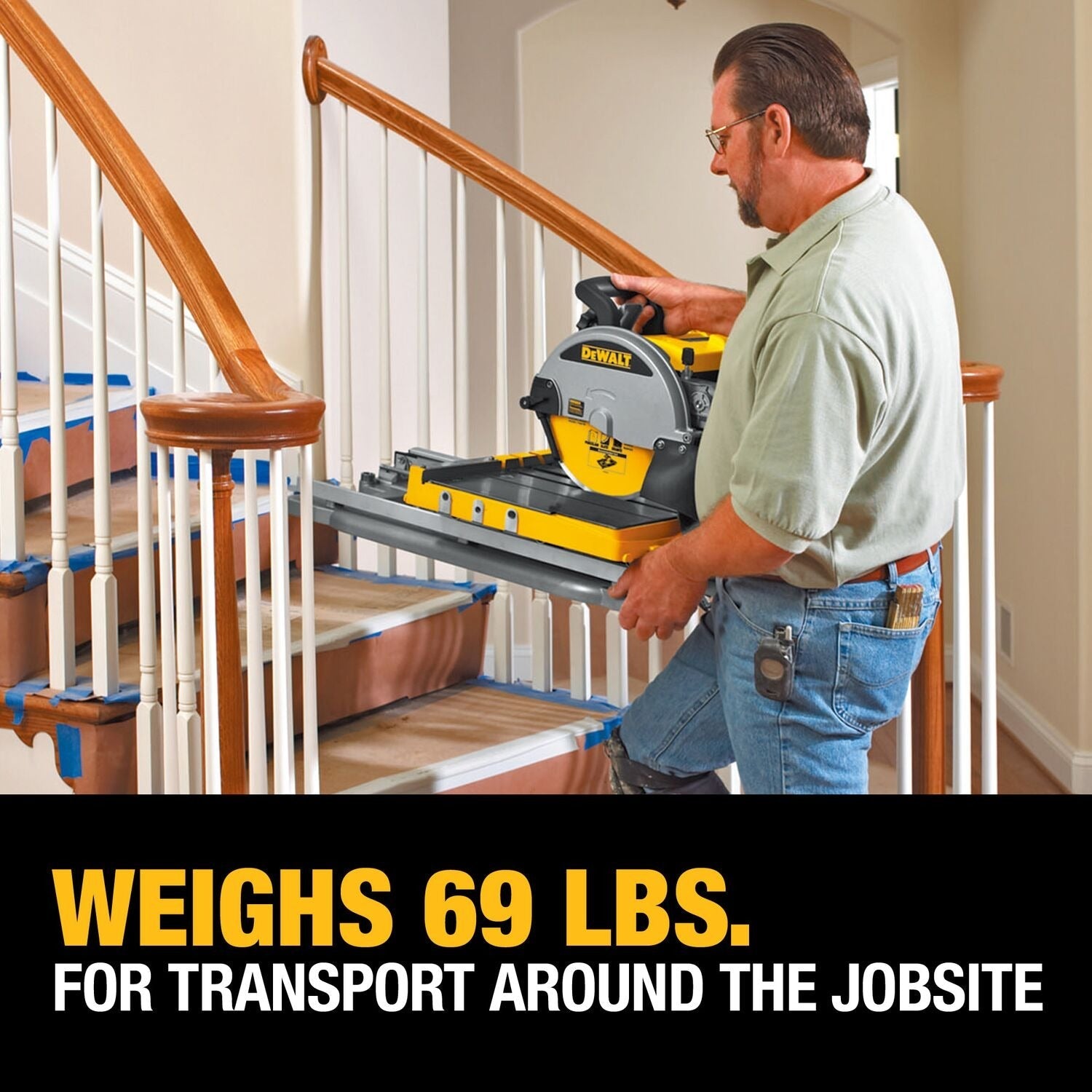 DEWALT 10-in. Corded 1.5 HP Wet Tile Saw with Stand and Blade (D24000S)