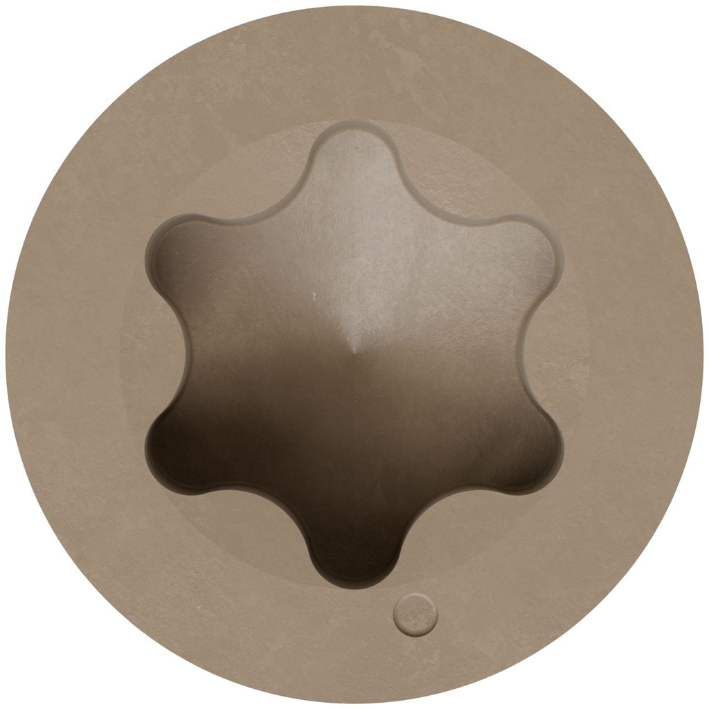 Simpson Strong-Tie T07162FT70TN02 Trim-Head Screw, 6-Lobe Drive, #7 x 1-5/8-in. T-15 Type 316, Tan 02, 70-Pack