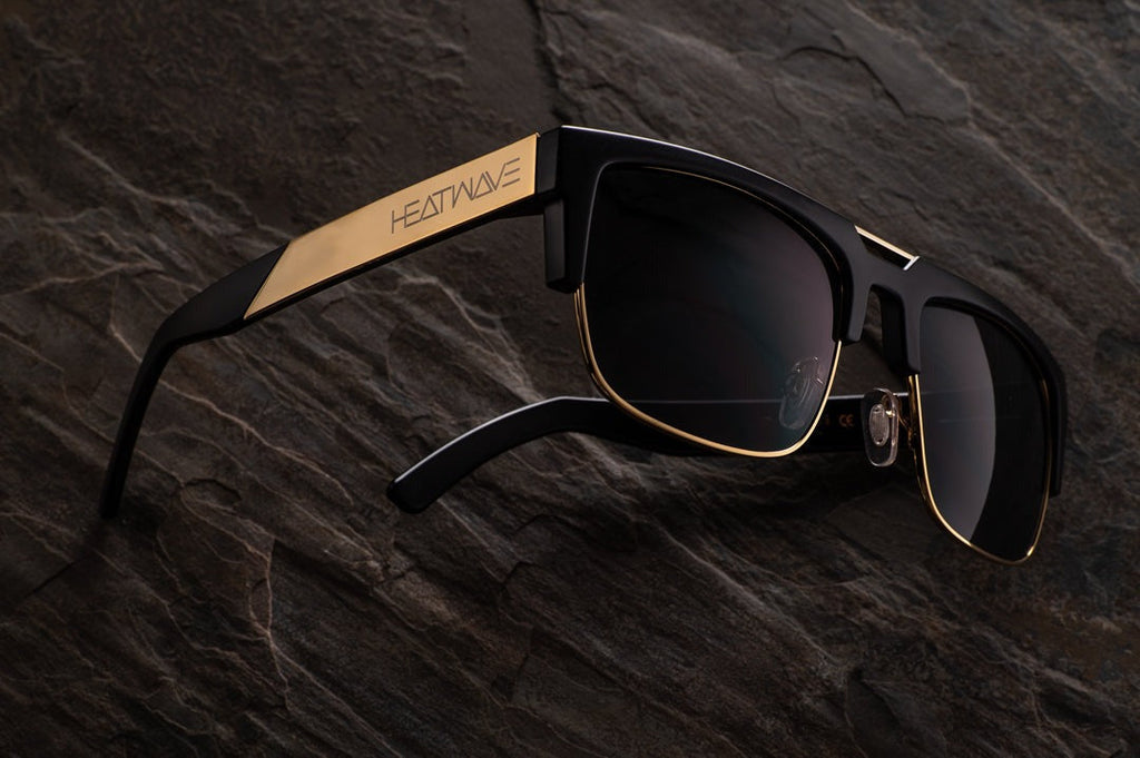 Heat Wave Interceptor Black/Gold Sunglasses