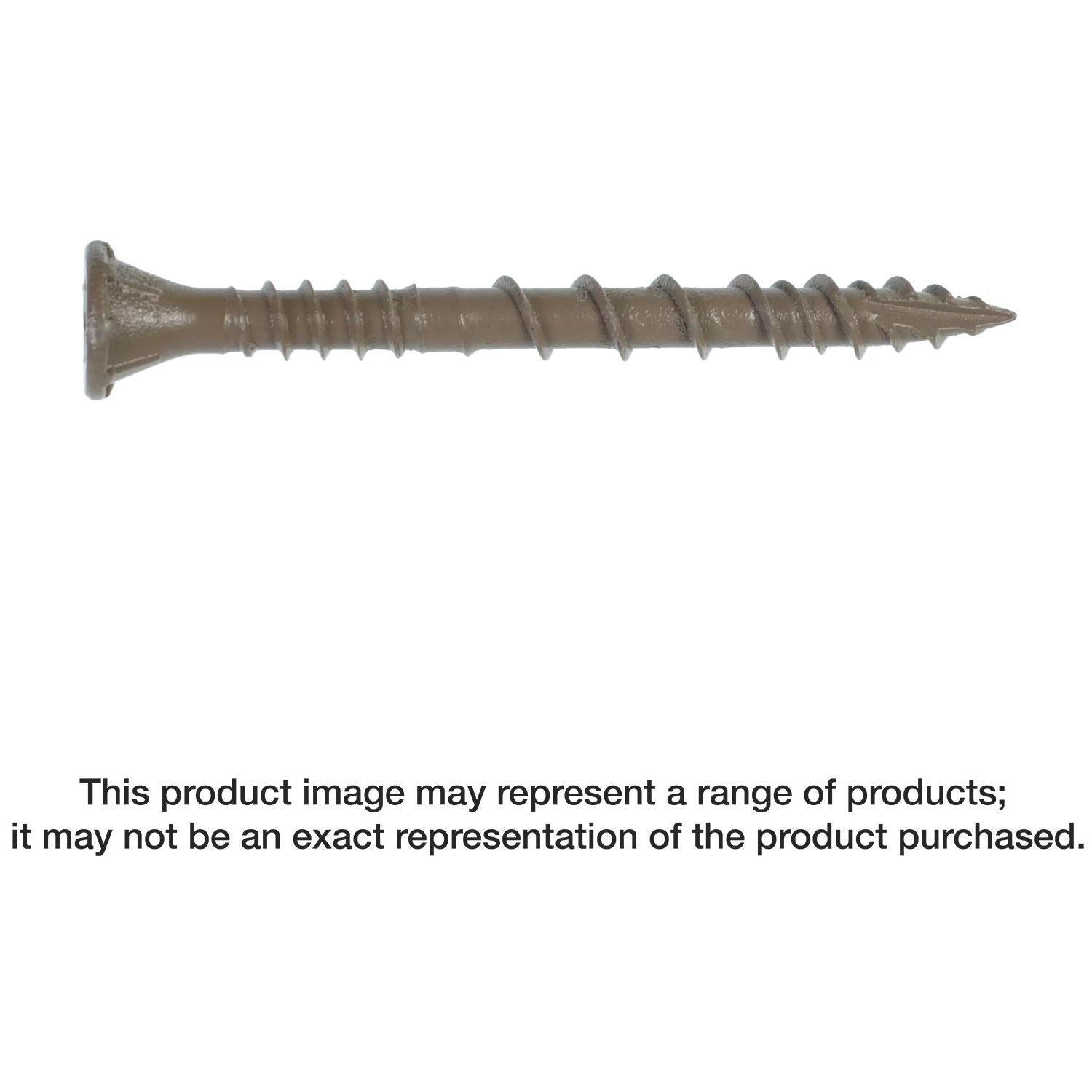 Simpson Strong-Tie DSVT2R350 Deck-Drive DSV WOOD Screw, #10 x 2-in. T-25, Flat Head, Quik Guard, Tan, 350-Pack