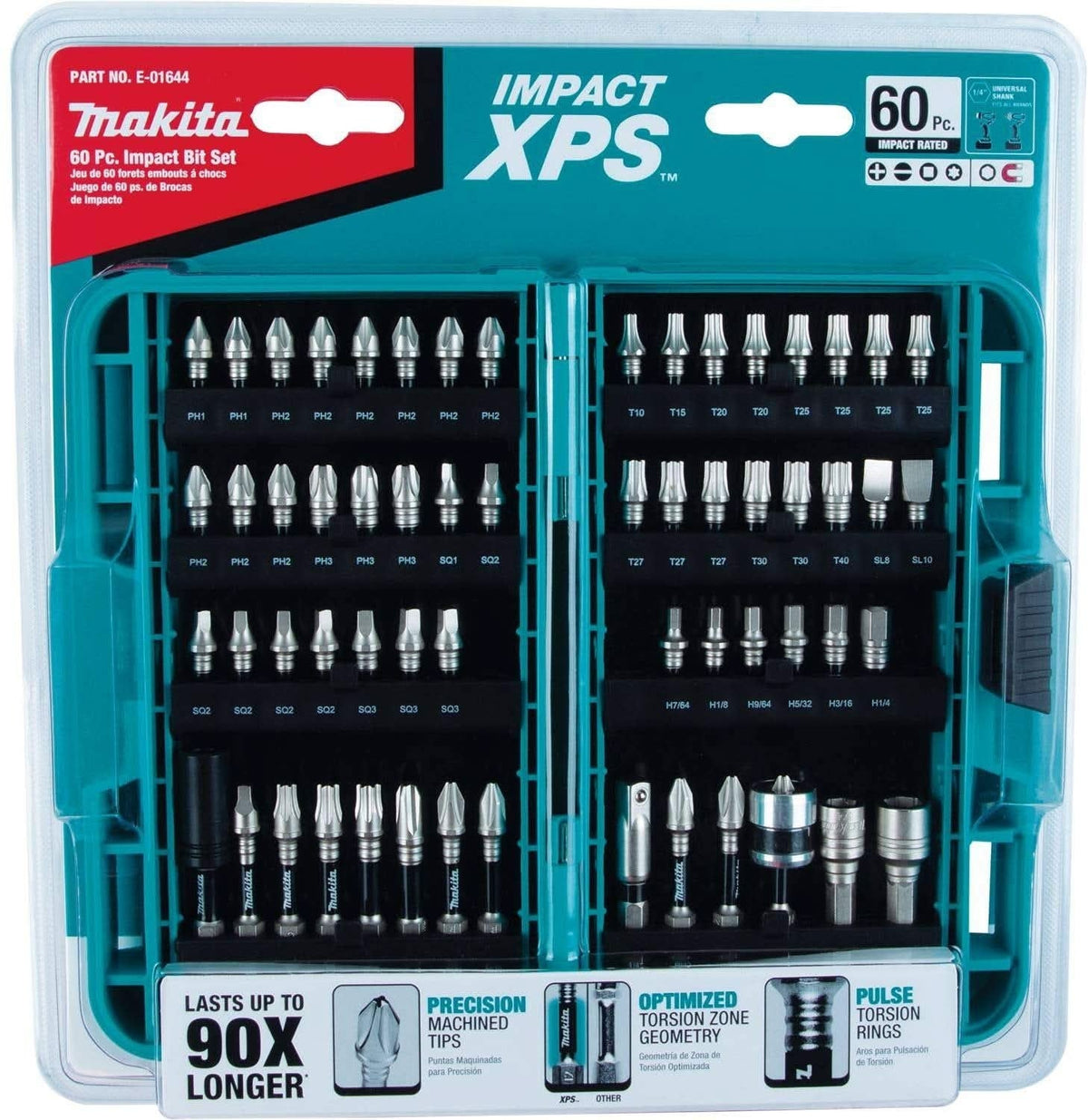 Makita E-01644 Impact XPS 60 Pc. Impact Bit Set