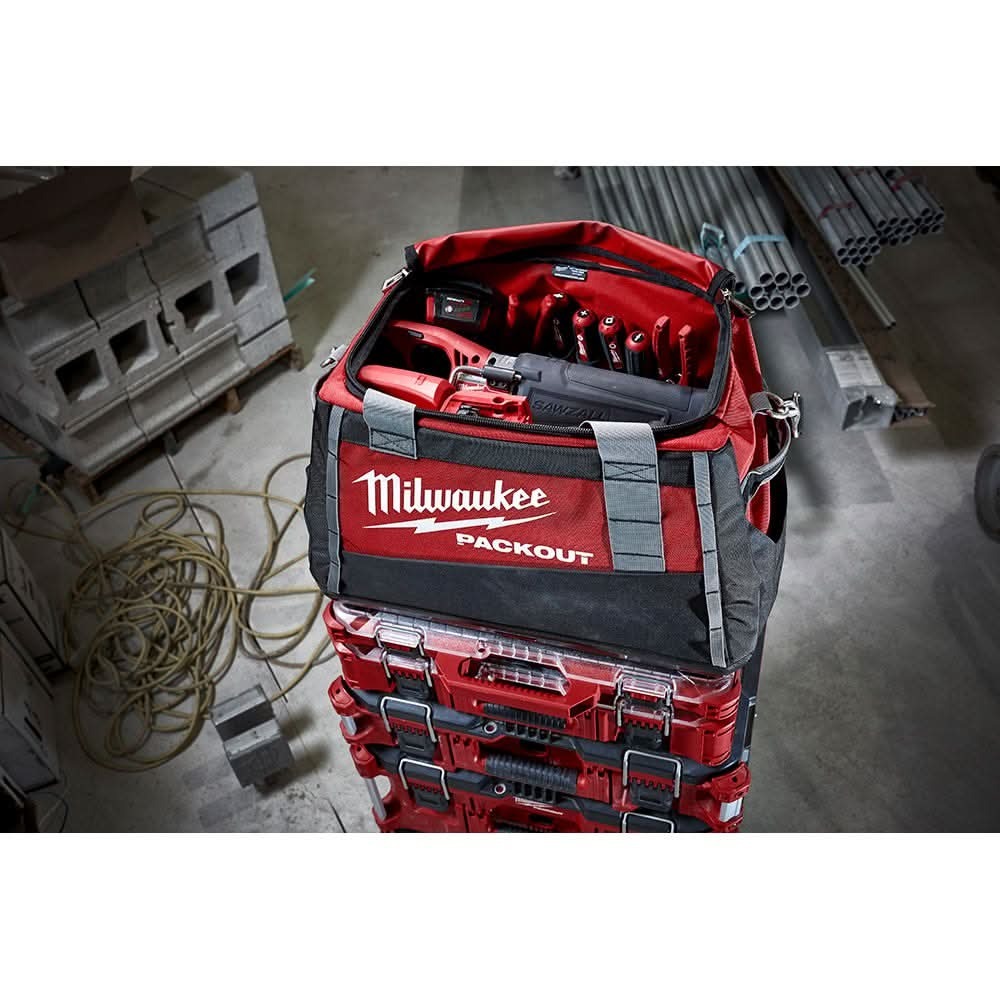 Milwaukee 48-22-8322 20" PACKOUT Tool Bag & 48-22-8395B PACKOUT 18oz Insulated Bottle with Sip Lid