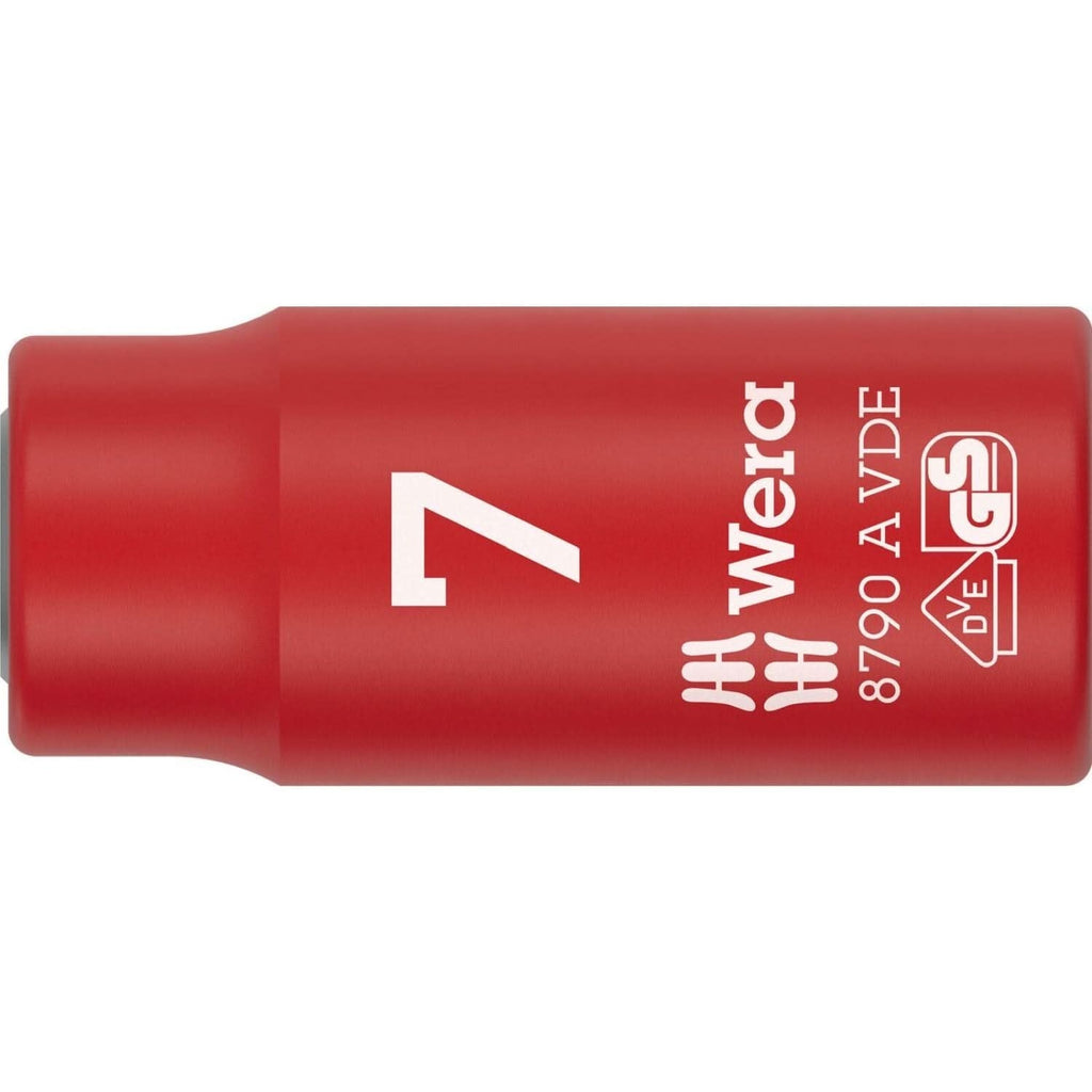 Wera 8790 A VDE Zyklop Socket, Insulated, With 1/4-in. Drive, 7x41-mm.