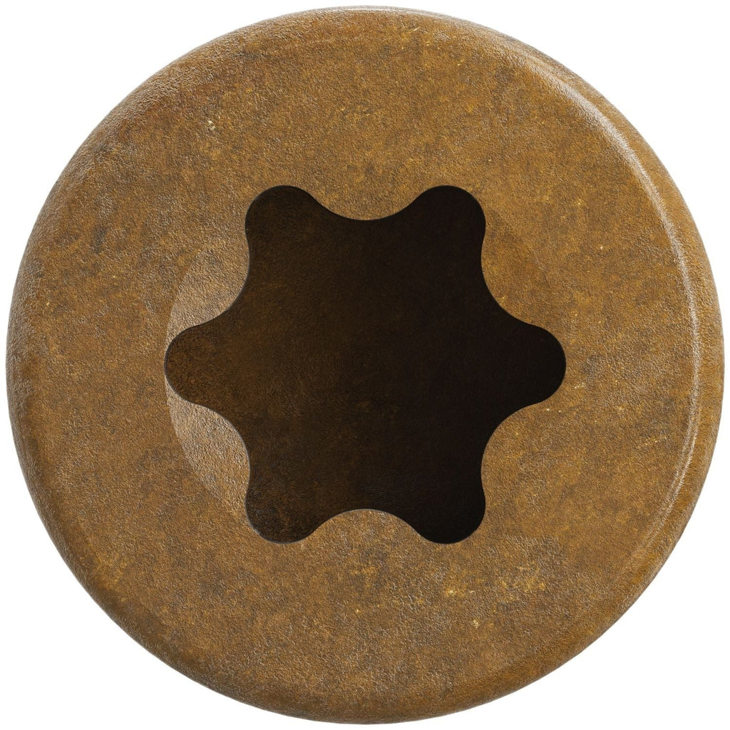 Simpson Strong-Tie FT07212MB Finish Trim Screw, #7 x 2-1/2-in. T10, Trim-Head, Quik Guard, Tan, 1750-Pack