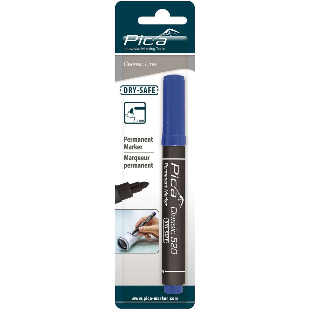 Pica 520/41 Blue Permanent Marker, 1-Pack