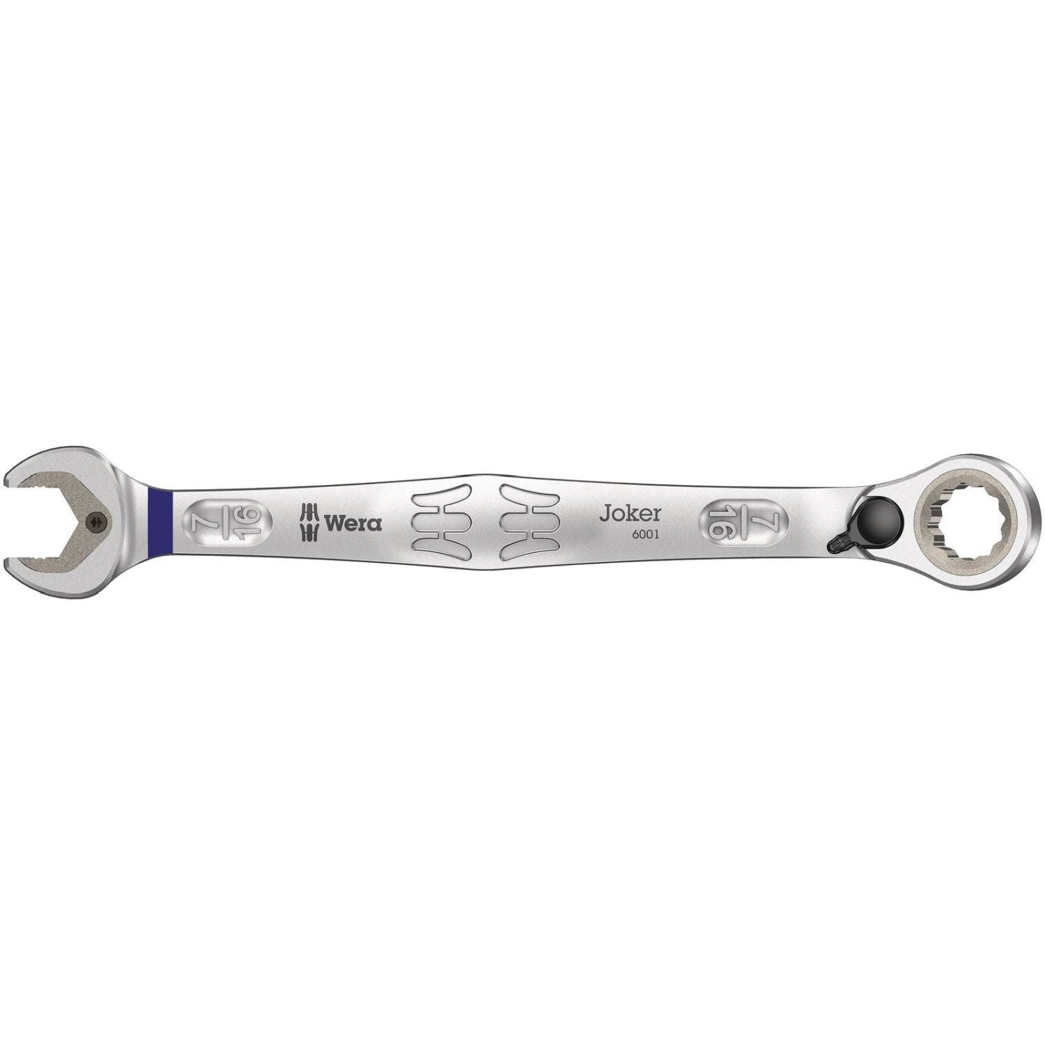 Wera 6001 Joker Switch Ratcheting Combination Wrench, With Switch Lever, Imperial, 7/16-in.x165-mm.