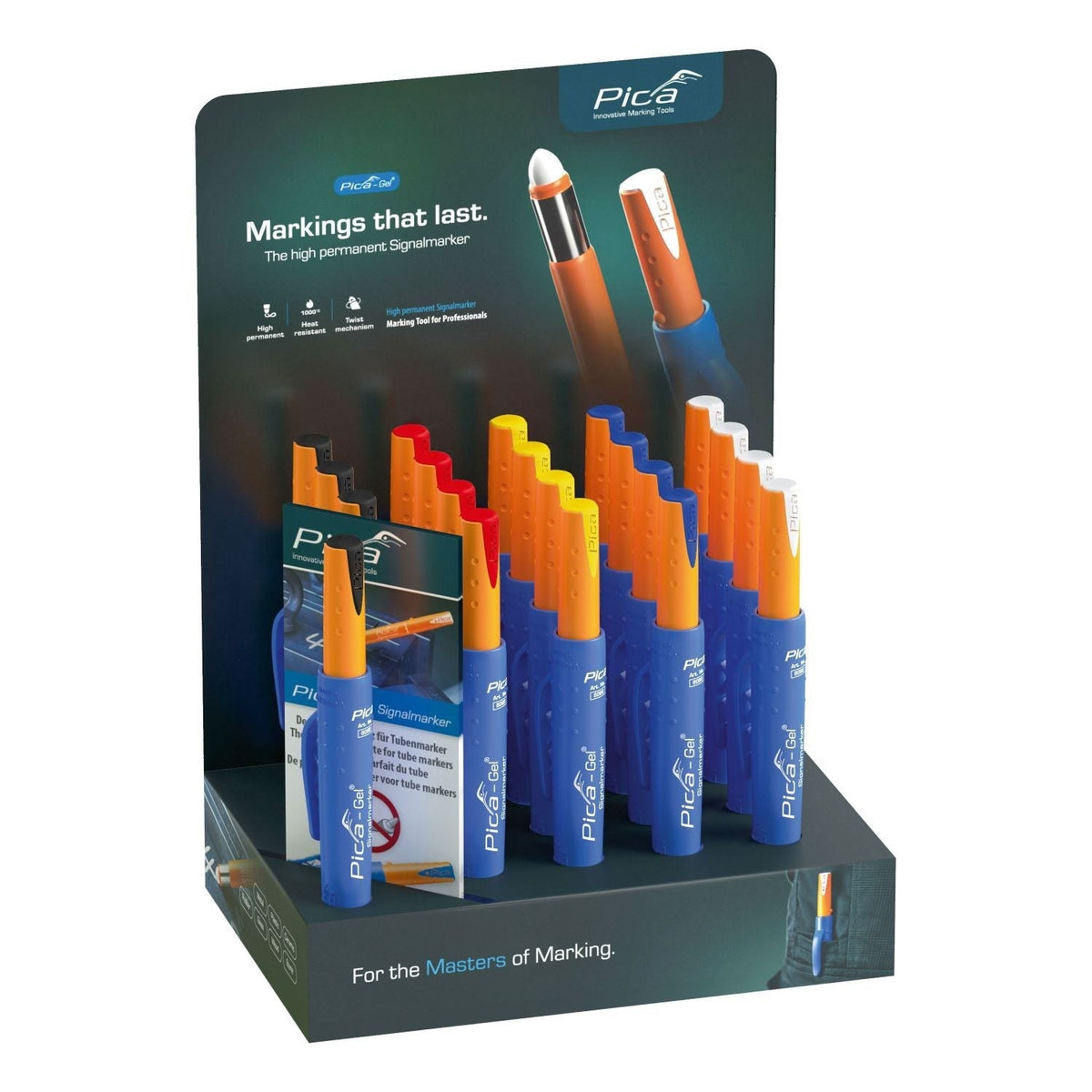 Pica 8020 Gel Marker Display, 20-Pack