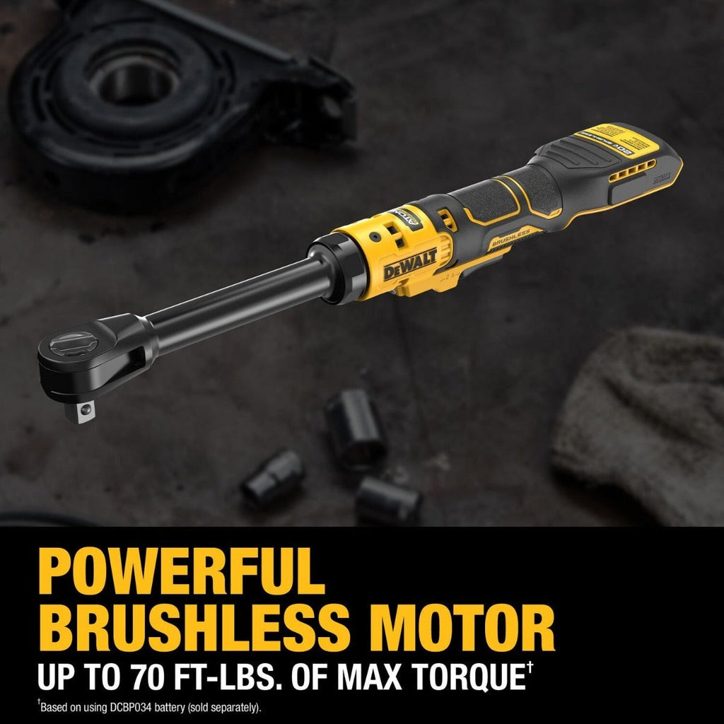 DeWALT DCF512EB 20V MAX ATOMIC Brushless 1/2-in. Extended Reach Ratchet 3.5.Ah POWERSTACK Kit