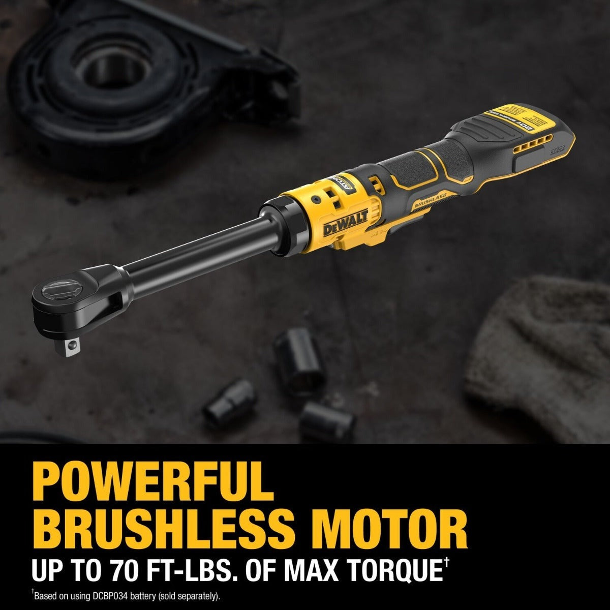 DeWALT DCF512EB 20V MAX ATOMIC Brushless 1/2-in. Extended Reach Ratchet 3.5.Ah POWERSTACK Kit