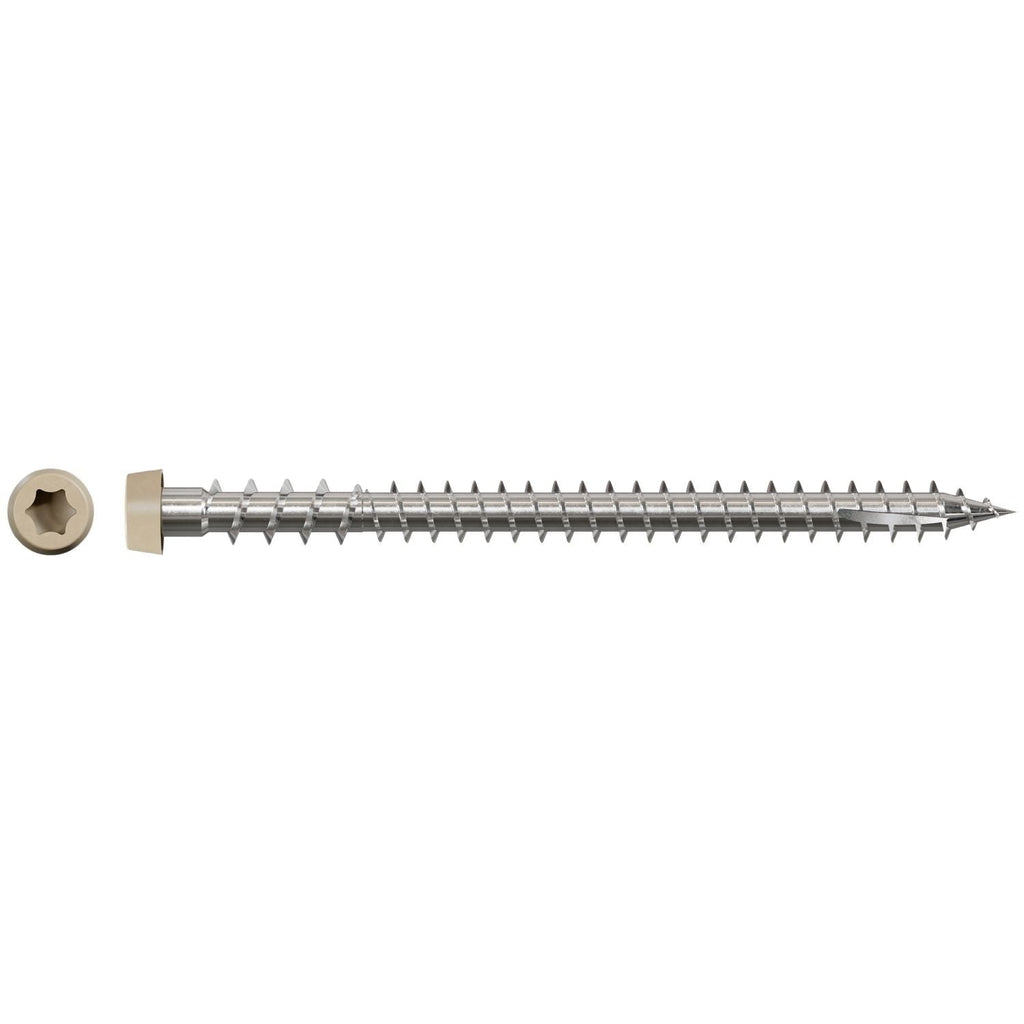 Simpson Strong-Tie Deck-Drive DCU COMPOSITE Collated Screw, #10 x 2-3/4-in. Type 316, Tan 02, 1000-Pack (DCU234S316TN02)