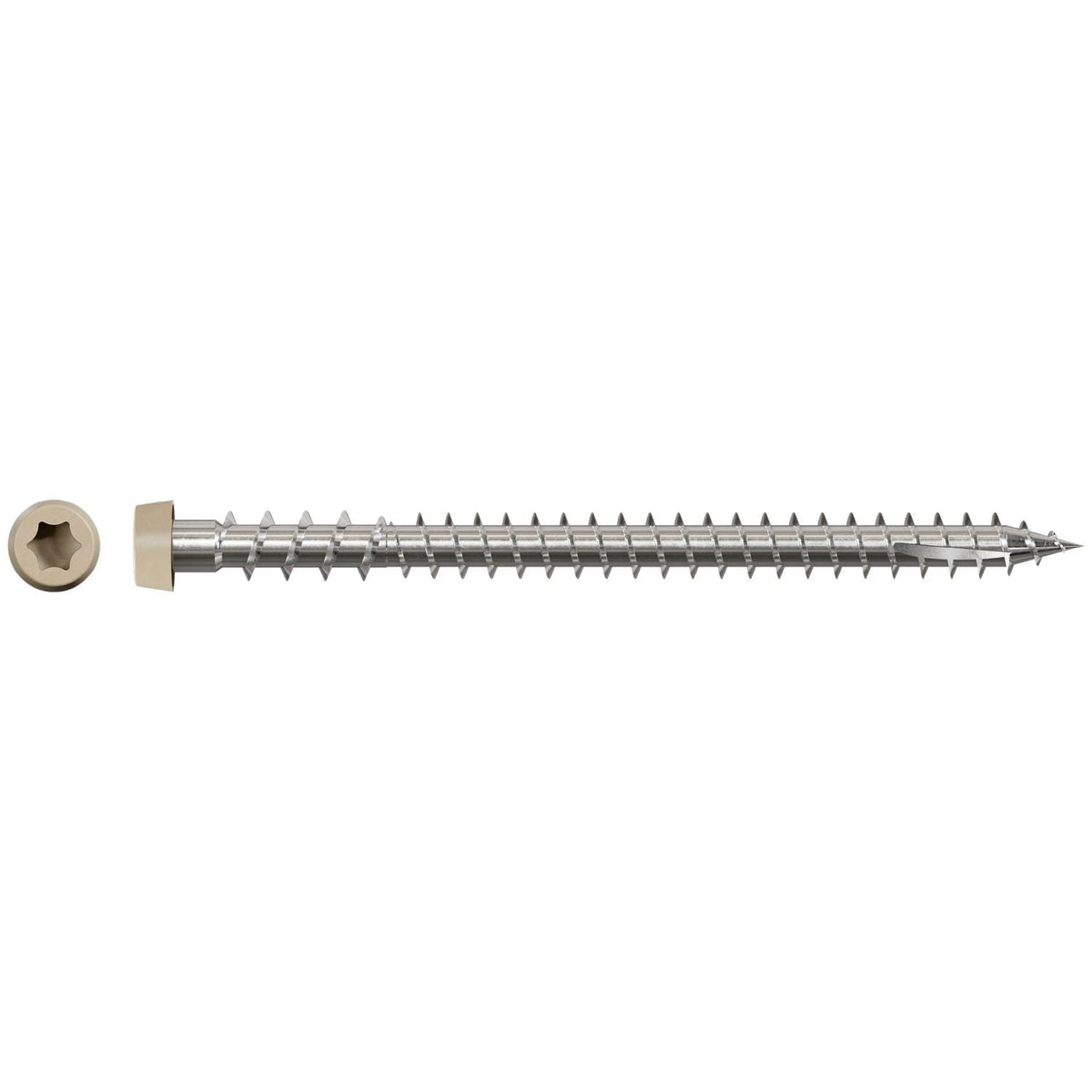 Simpson Strong-Tie Deck-Drive DCU COMPOSITE Collated Screw, #10 x 2-3/4-in. Type 316, Tan 02, 1000-Pack (DCU234S316TN02)