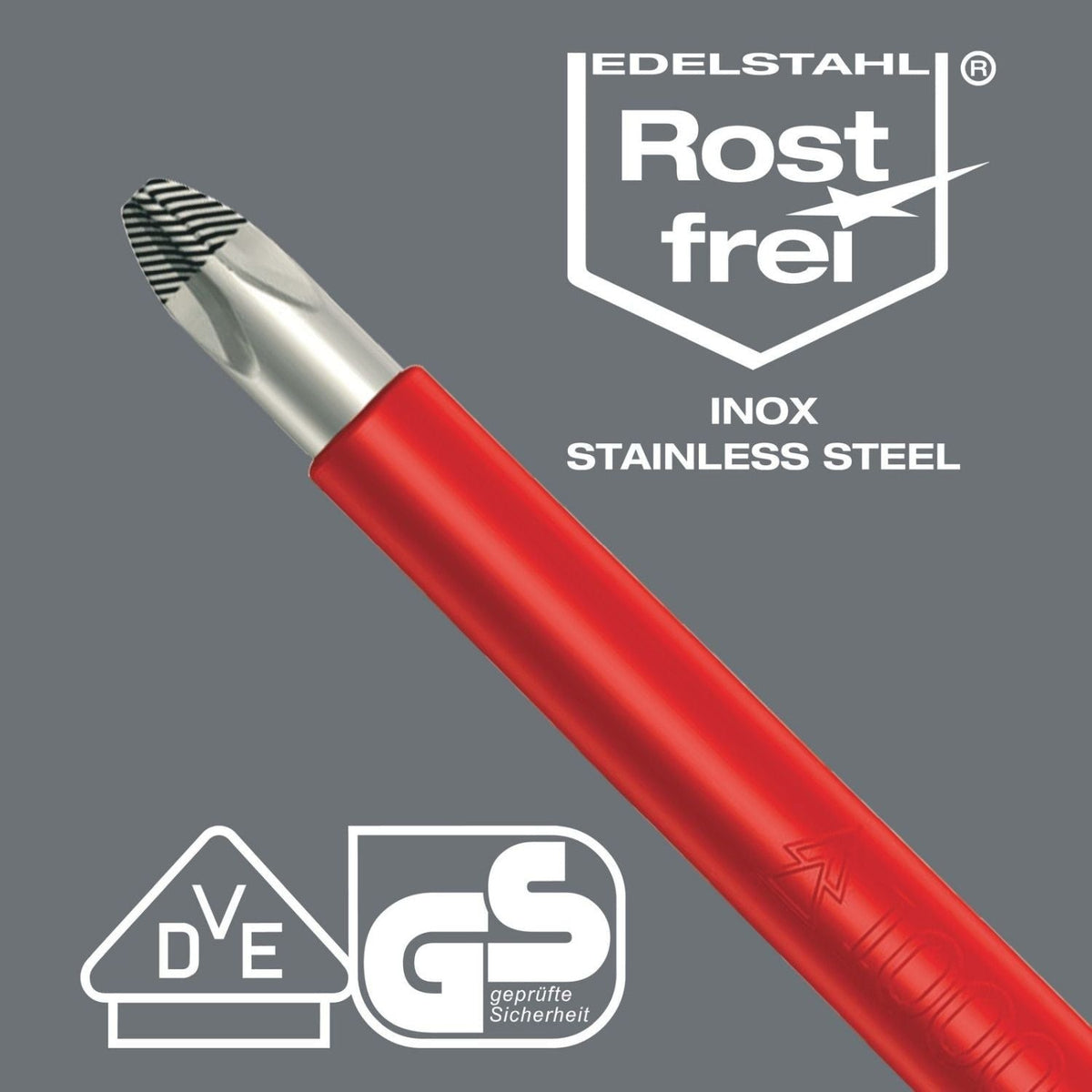 Wera 3162 I Ph VDE Insulated Screwdriver For Phillips Screws, Stainless, Ph 1x80-mm.
