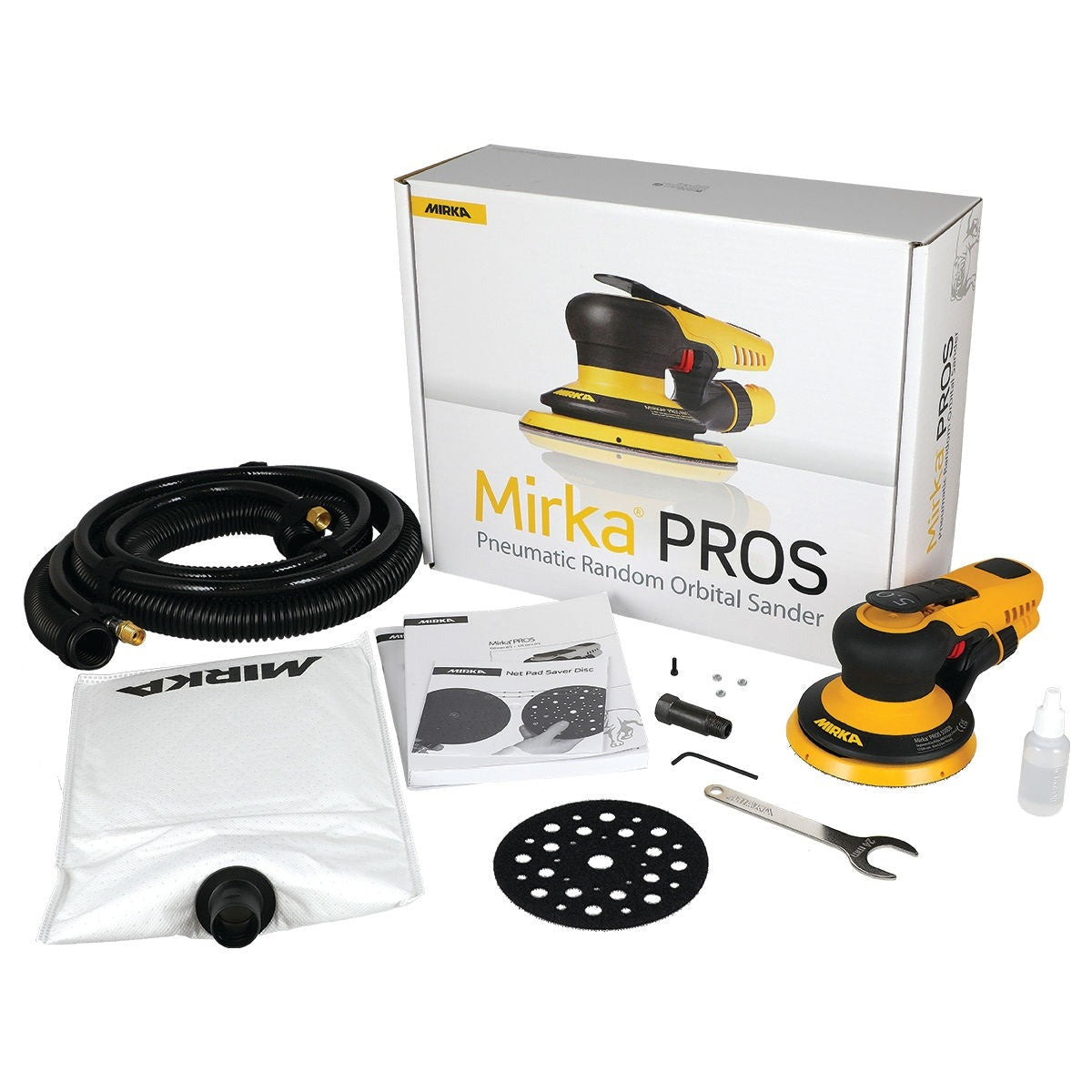 Mirka 5-in. 8mm Orbit Pneumatic Random Orbital Sander with Self-Generating Vacuum (MR-508SGV)