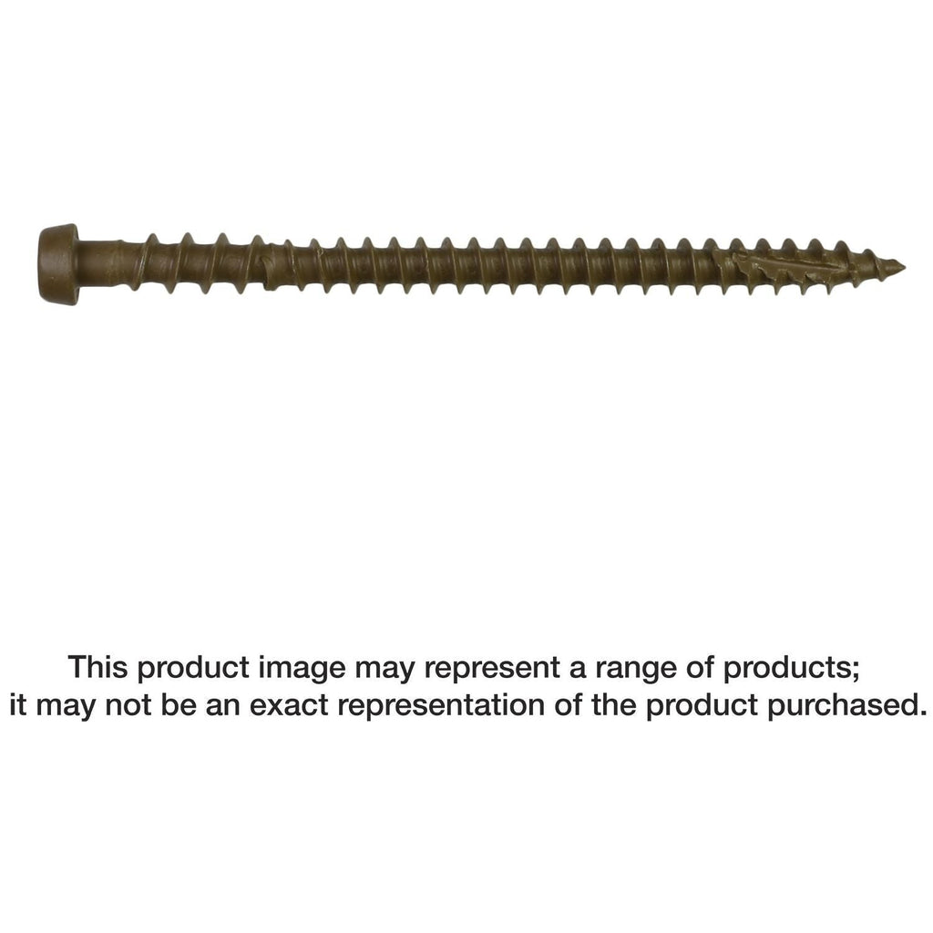 Simpson Strong-Tie DCU234BR01R350 Deck-Drive DCU COMPOSITE Screw, #10 x 2-3/4-in. T20, Quik Guard, Brown 01, 350-Pack