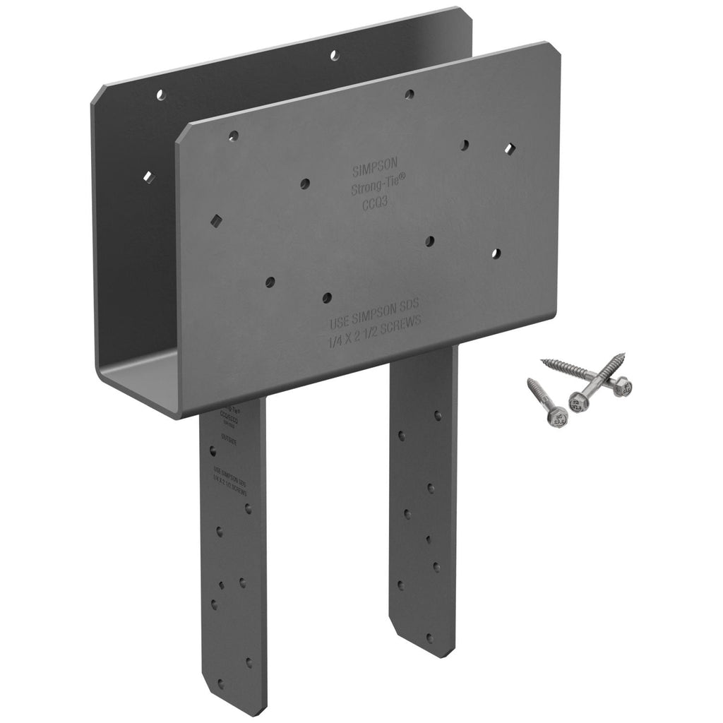 Simpson Strong-Tie Column Cap for 3-1/8-in. Beam, 6x Post with Strong-Drive SDS Screws (CCQ3-6SDS2.5)