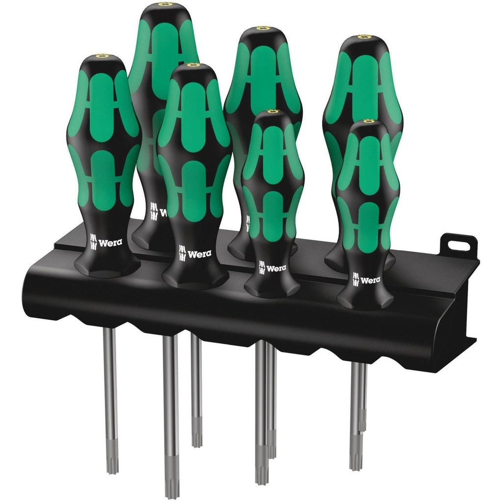 Wera 367/7 Torx Hf Kraftform Plus Screwdriver Set With Holding Function And Rack, 7-Pieces