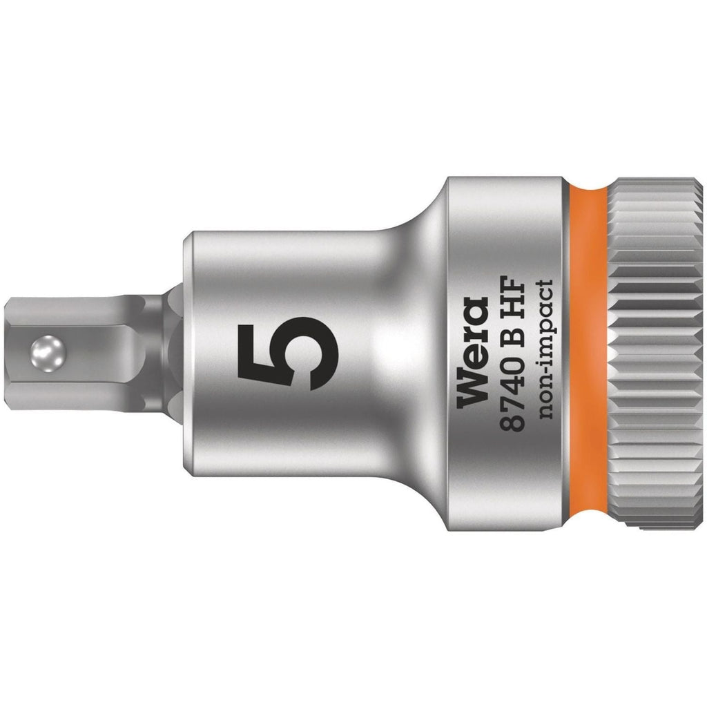 Wera 8740 B Hf Zyklop Bit Socket With Holding Function, 3/8-in. Drive, 5x35-mm.