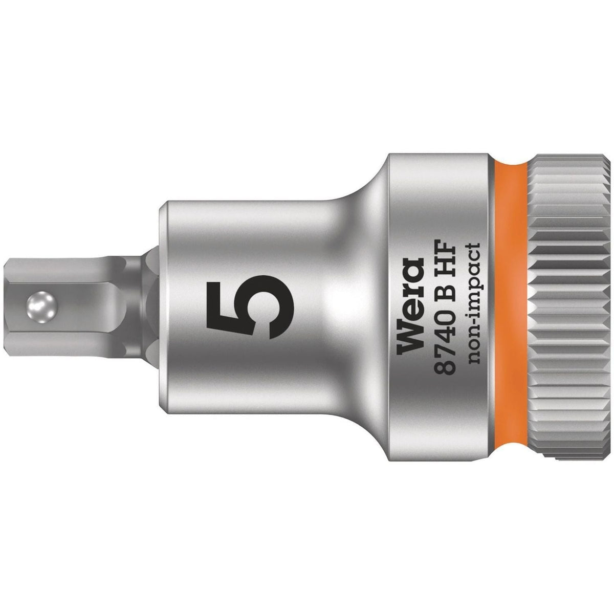 Wera 8740 B Hf Zyklop Bit Socket With Holding Function, 3/8-in. Drive, 5x35-mm.